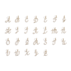 Lab Grown White Sapphire Script Letter Pendant