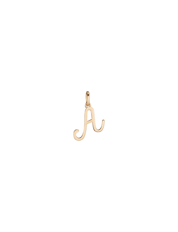 Script Gold Letter Pendant Vermeil 14k Yellow Gold A First