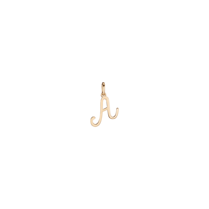 Script Gold Letter Pendant