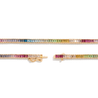 Ombré Rainbow Baguette Tennis Necklace