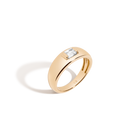 Chunky Lab Grown White Sapphire Emerald Ring