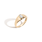 Chunky Lab Grown White Sapphire Oval Ring