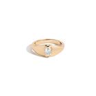 Chunky Lab Grown White Sapphire Oval Ring