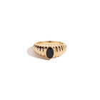 Lab Grown Black Sapphire Art Deco Ring