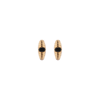 Lab Grown Black Sapphire Art Deco Earrings