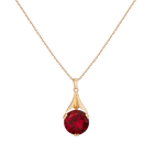 The Oma Lab Grown Red Ruby Necklace