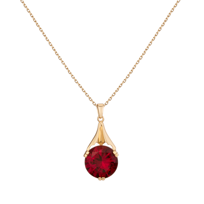 The Oma Lab Grown Red Ruby Necklace