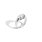 2ct Oval Lab Grown Diamond Floating Signet Ring