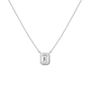Lab Grown White Sapphire Heirloom Necklace Vermeil 14k 18k White Gold First