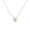 Lab Grown White Sapphire Heirloom Necklace Vermeil 14k 18k Yellow Gold First