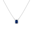 Lab Grown Blue Sapphire Heirloom Necklace