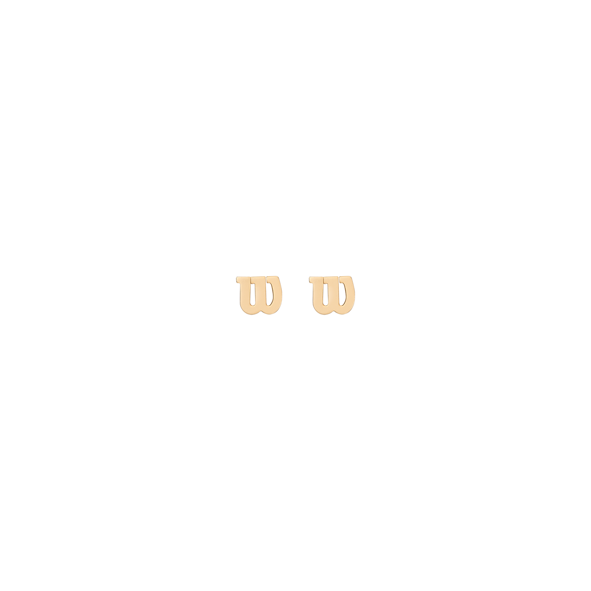 Aurate x Wilson: W Stud Earrings Vermeil Yellow Gold Single Pair First