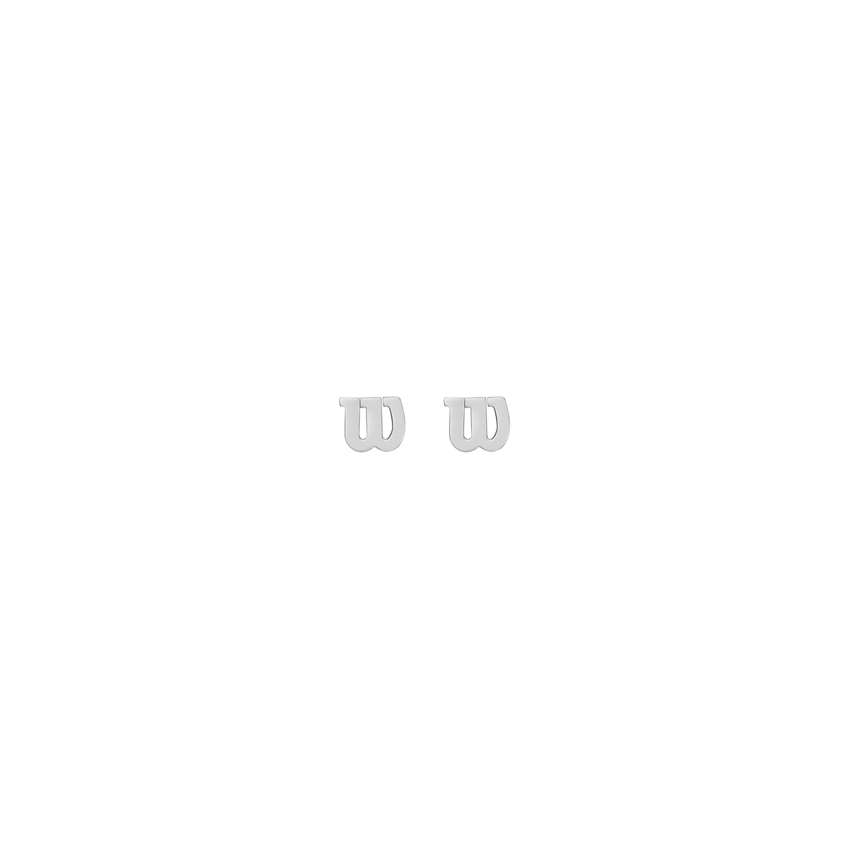 Aurate x Wilson: W Stud Earrings Vermeil White Gold Single Pair First