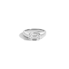 2ct Emerald Lab Grown Diamond Floating Signet Ring