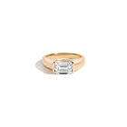 2ct Emerald Lab Grown Diamond Floating Signet Ring