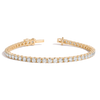 6ct Lab Grown Diamond Tennis Bracelet 14k Yellow Gold 7in First