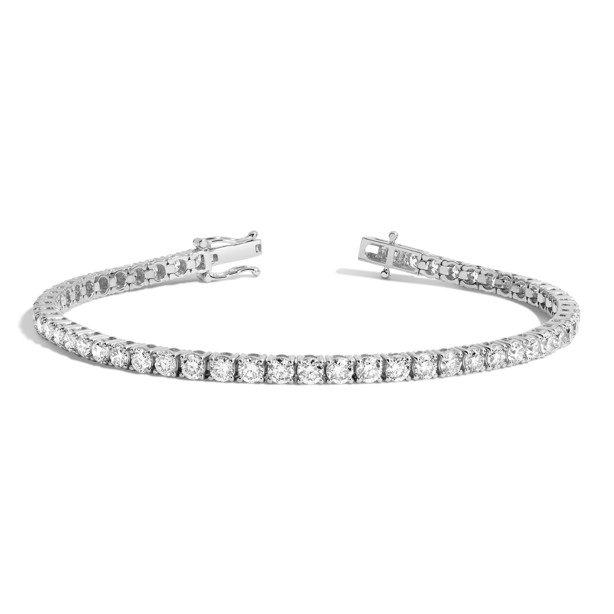 5ct Lab Grown Diamond Tennis Bracelet 14k White Gold 7in First