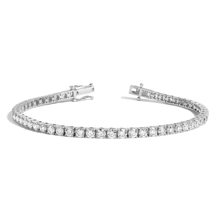 5ct Lab Grown Diamond Tennis Bracelet 14k White Gold 7in First