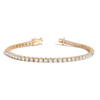 5ct Lab Grown Diamond Tennis Bracelet 14k Yellow Gold 7in First
