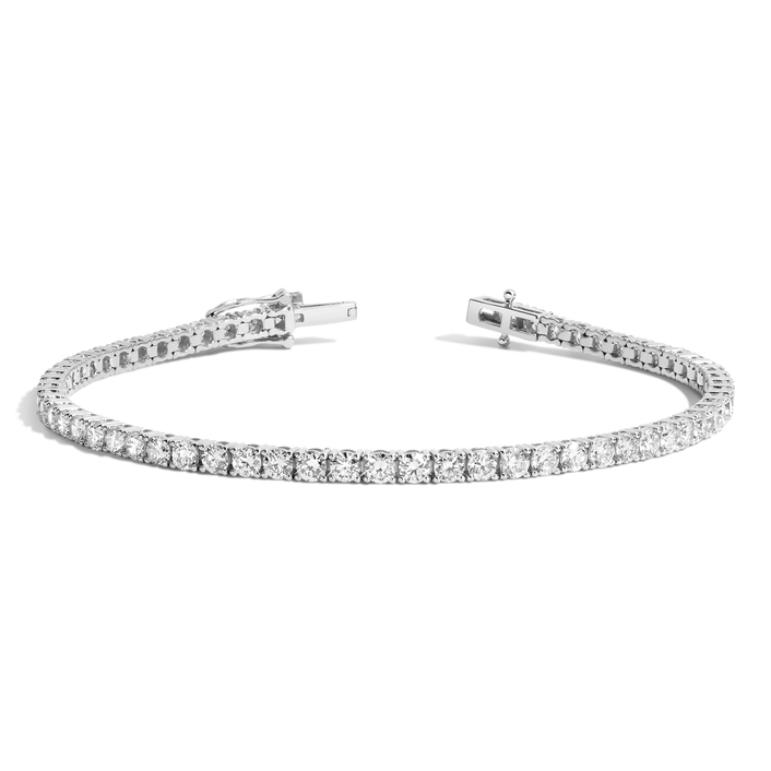 4.2ct Lab Grown Diamond Tennis Bracelet 14k White Gold 7in First