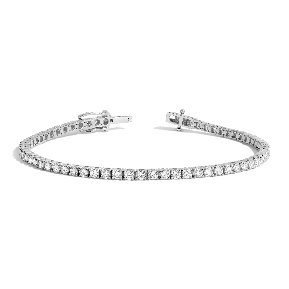 3ct Lab Grown Diamond Tennis Bracelet 14k White Gold 7in First