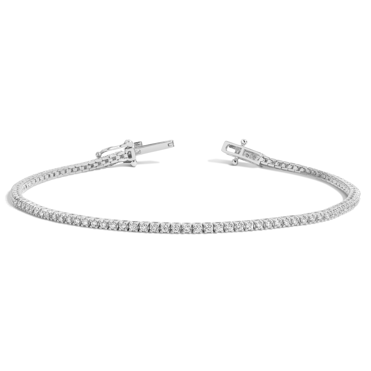 Half Carat Lab Grown Diamond Tennis Bracelet 14k White Gold 7in First