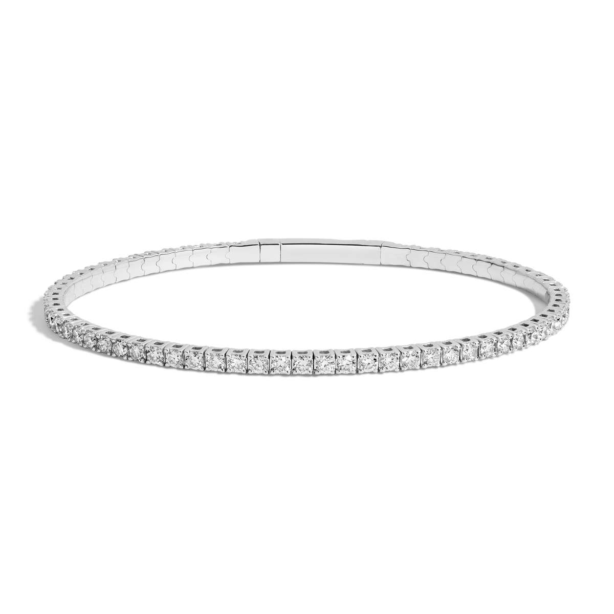 2ct Lab Grown Diamond Flex Tennis Bracelet 14k White Gold 7in First