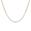 10ct Multi Graduated Lab Grown Diamond Tennis Necklace 14k Yellow Gold 18in First