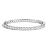 10ct Lab Grown Diamond Hinged Tennis Bracelet 14k White Gold 6.5in First