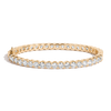 10ct Lab Grown Diamond Hinged Tennis Bracelet 14k Yellow Gold 6.5in First