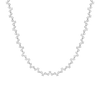 16ct Floating Diamond Tennis Necklace 14k White Gold 17in First