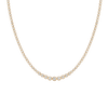 4ct Lab Grown Diamond Graduated Tennis Necklace 14k Yellow Gold 16in First