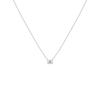 0.25ct Emerald Lab Grown Diamond Necklace 14k White Gold First