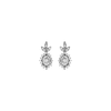 Vintage Diamond Drop Earrings 14k White Gold Pair First