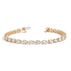 8ct Lab Grown Diamond Tennis Link Bracelet 14k Yellow Gold 7in First