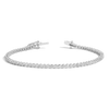 2.5ct Lab Grown Diamond Bezel Tennis Bracelet 14k White Gold 7in First