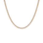 Lab Grown White Sapphire S Estate Tennis Necklace