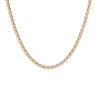 Lab Grown White Sapphire X Estate Tennis Necklace
