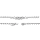 Lab Grown White Sapphire Graduated Georgian Tennis Necklace