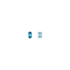 Lab Grown Aquamarine Mosaic Stud Earrings