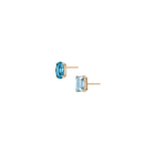 Lab Grown Aquamarine Mosaic Stud Earrings