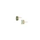 Lab Grown Green Prasiolite Mosaic Stud Earrings