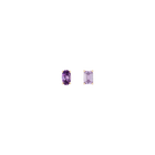 Lab Grown Purple Amethyst Mosaic Stud Earrings