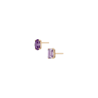 Lab Grown Purple Amethyst Mosaic Stud Earrings