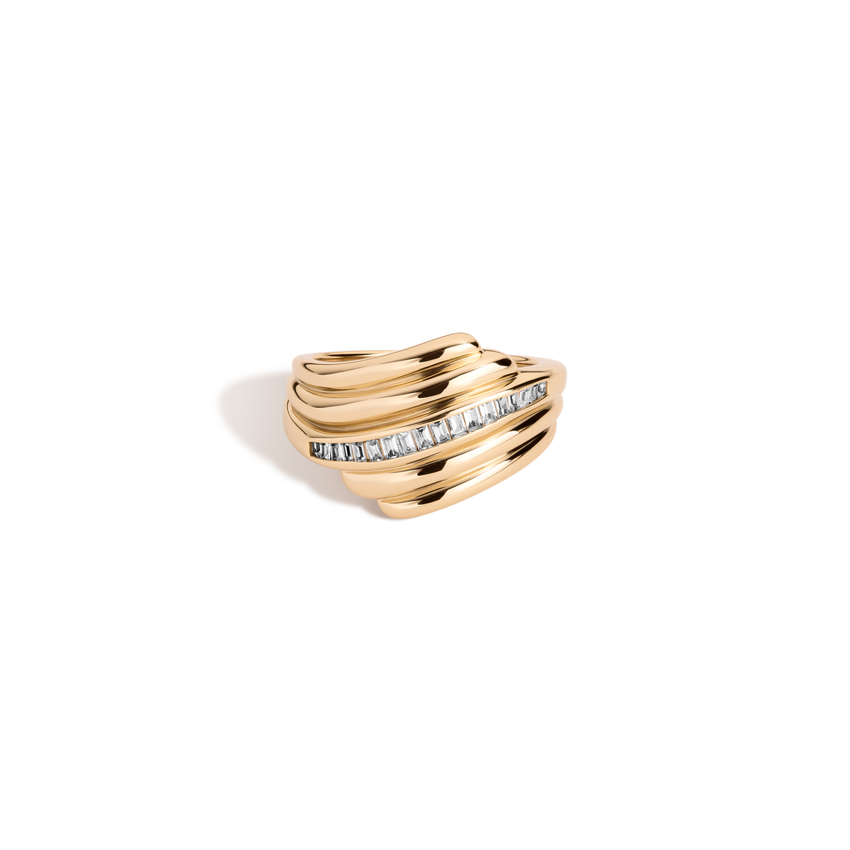 Vintage Baguette Ring Vermeil Yellow Gold First