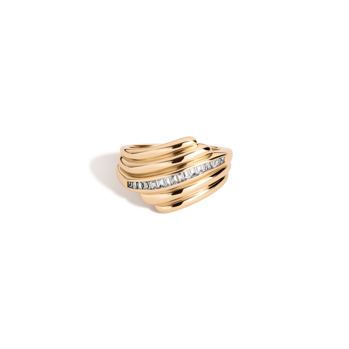 Vintage Baguette Ring Vermeil Yellow Gold First