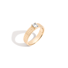 Emerald Lab Grown White Sapphire Infinity Ring