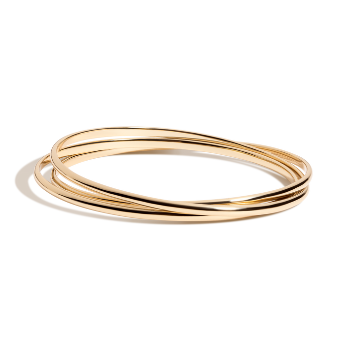 Interlocking Bangle Bracelet Vermeil Yellow Gold S/M L/XL First