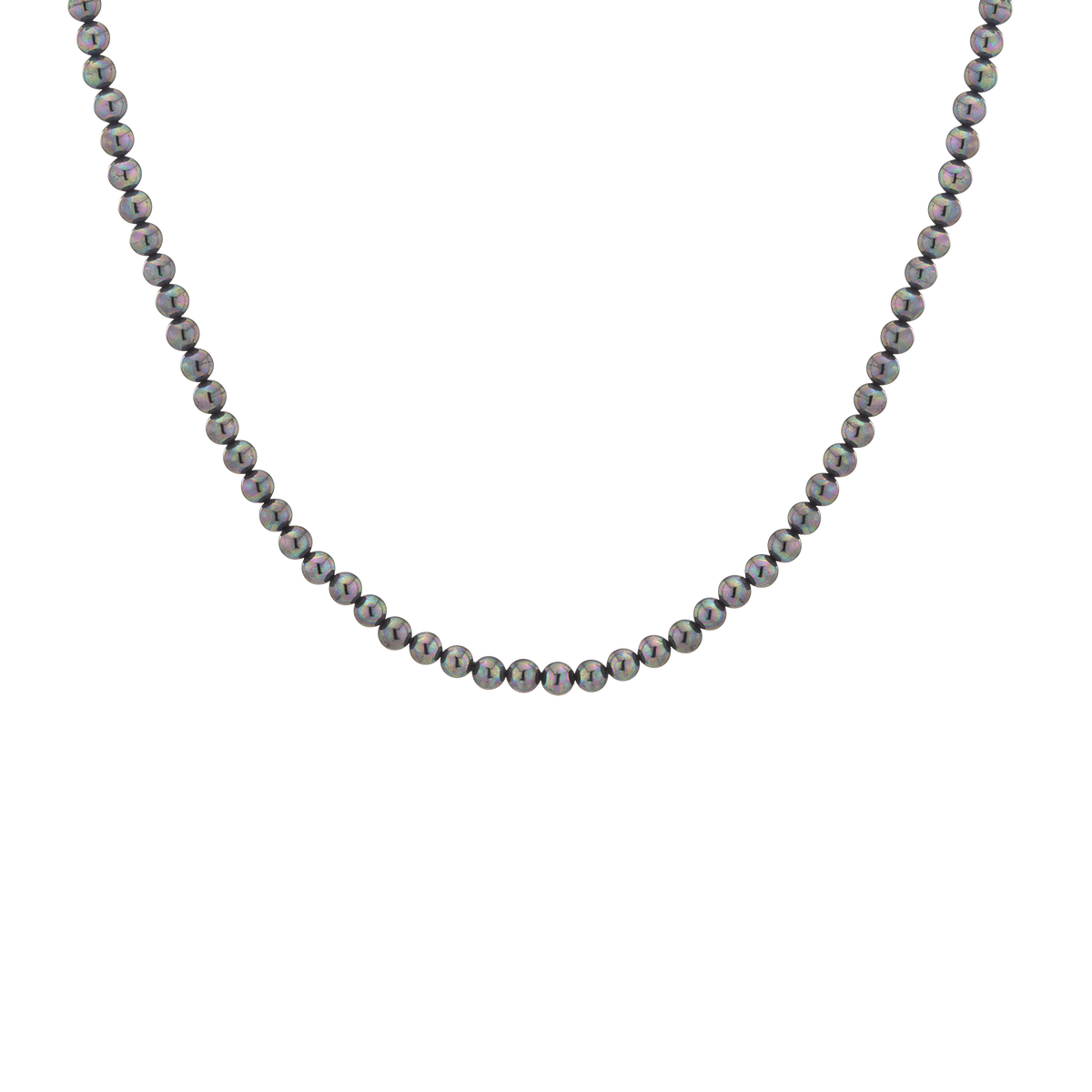 Black Akoya Pearl Connection Necklace Vermeil Yellow Gold White Gold 16in