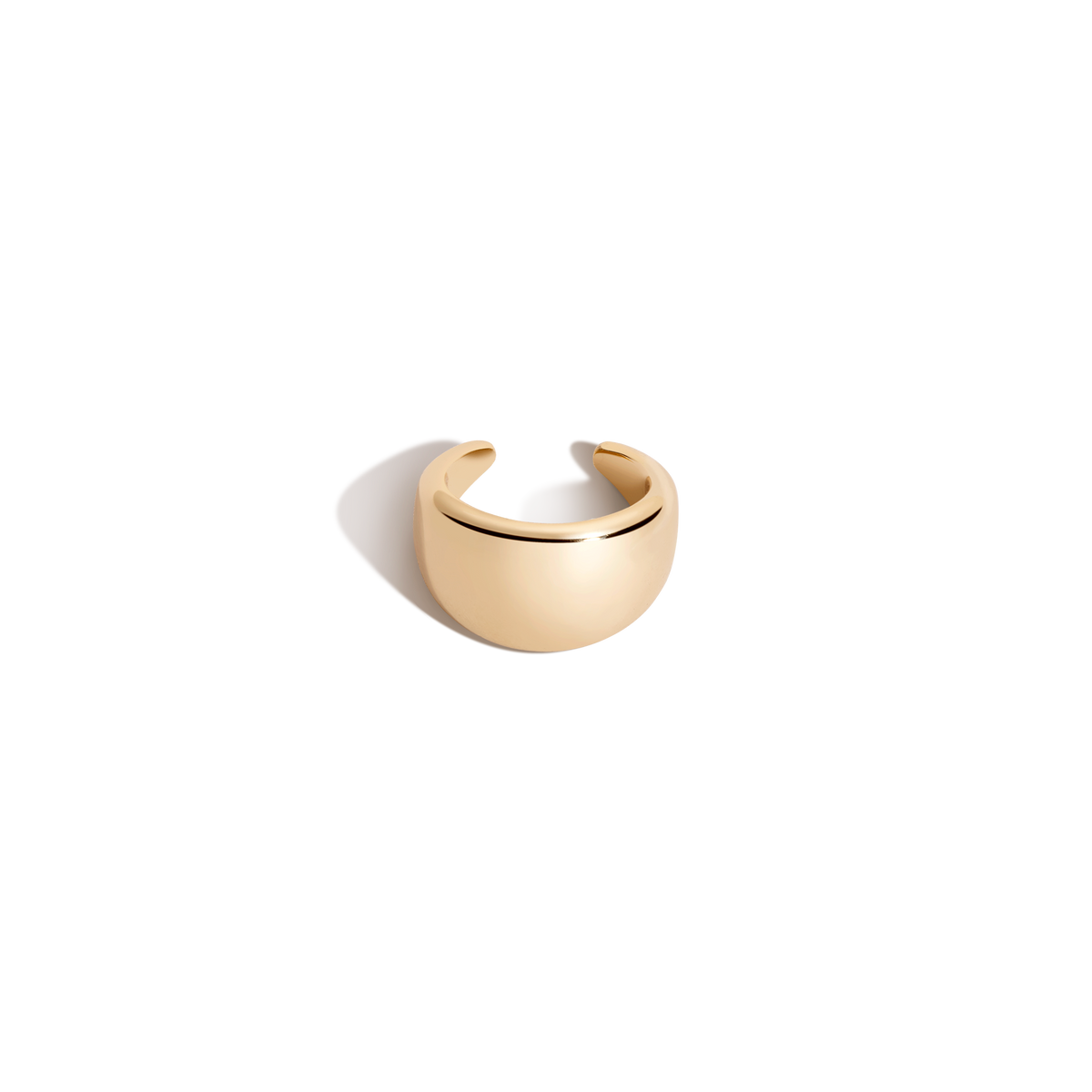 Bold Tapered Ear Cuff Vermeil Yellow Gold